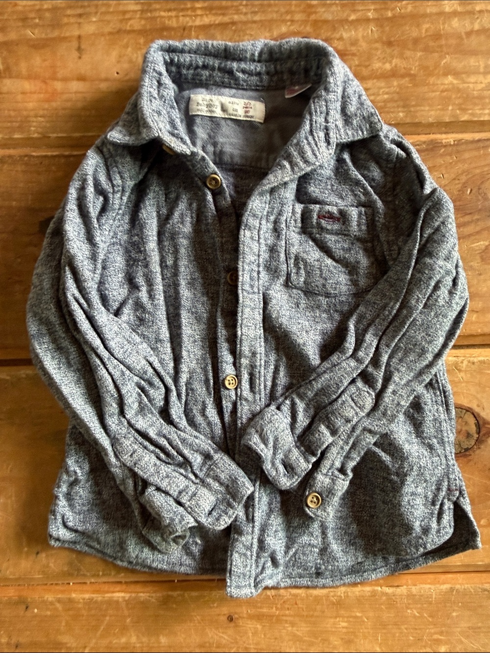 Zara Kids Gray Button-Down Shirt